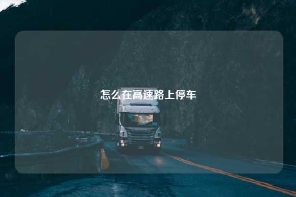 怎么在高速路上停车