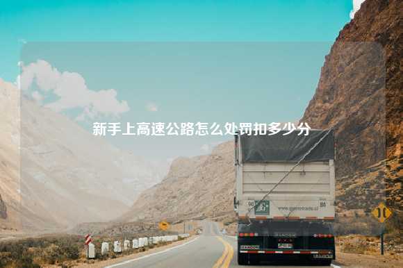 新手上高速公路怎么处罚扣多少分