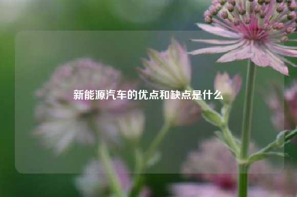 新能源汽车的优点和缺点是什么